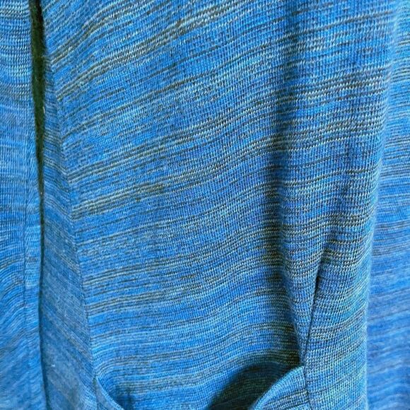 NTCO Nomadic Traders Blue Long Sleeve Tunic Top Front Pockets Size Small - Picture 3 of 5
